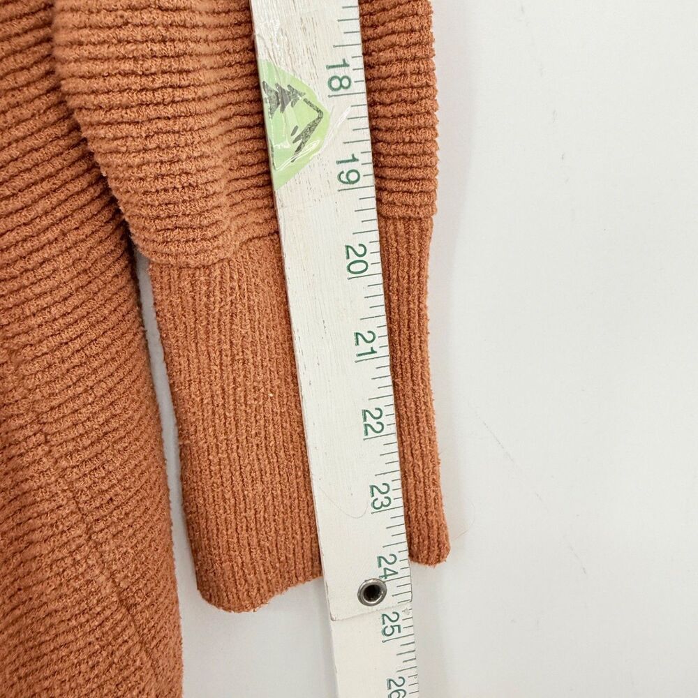 Free People Ottoman M Slouchy Tunic Oversized Knit Sweater Heavy Orange Boho - Picture 5 of 8